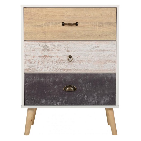 Noein Chest Of Drawers In White And Distressed Effect_3