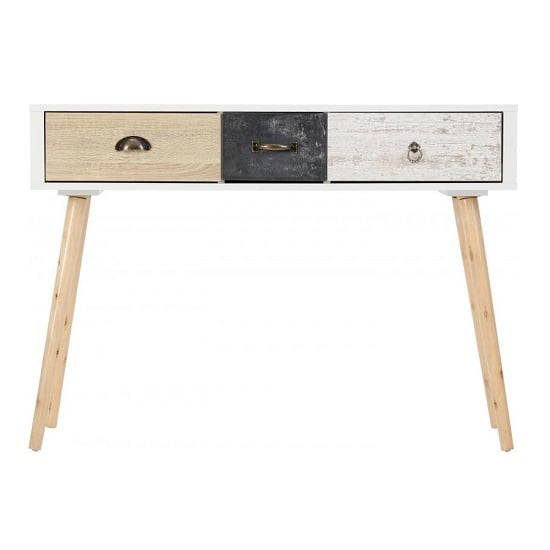 Noein Console Table In White And Distressed Effect_3