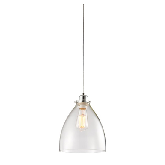 Elstow Wall Hung Pendant Light In Silver