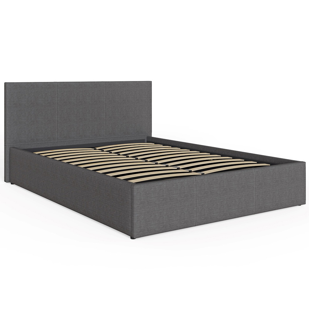 Eltham End Lift Fabric Ottoman Small Double Bed In Grey