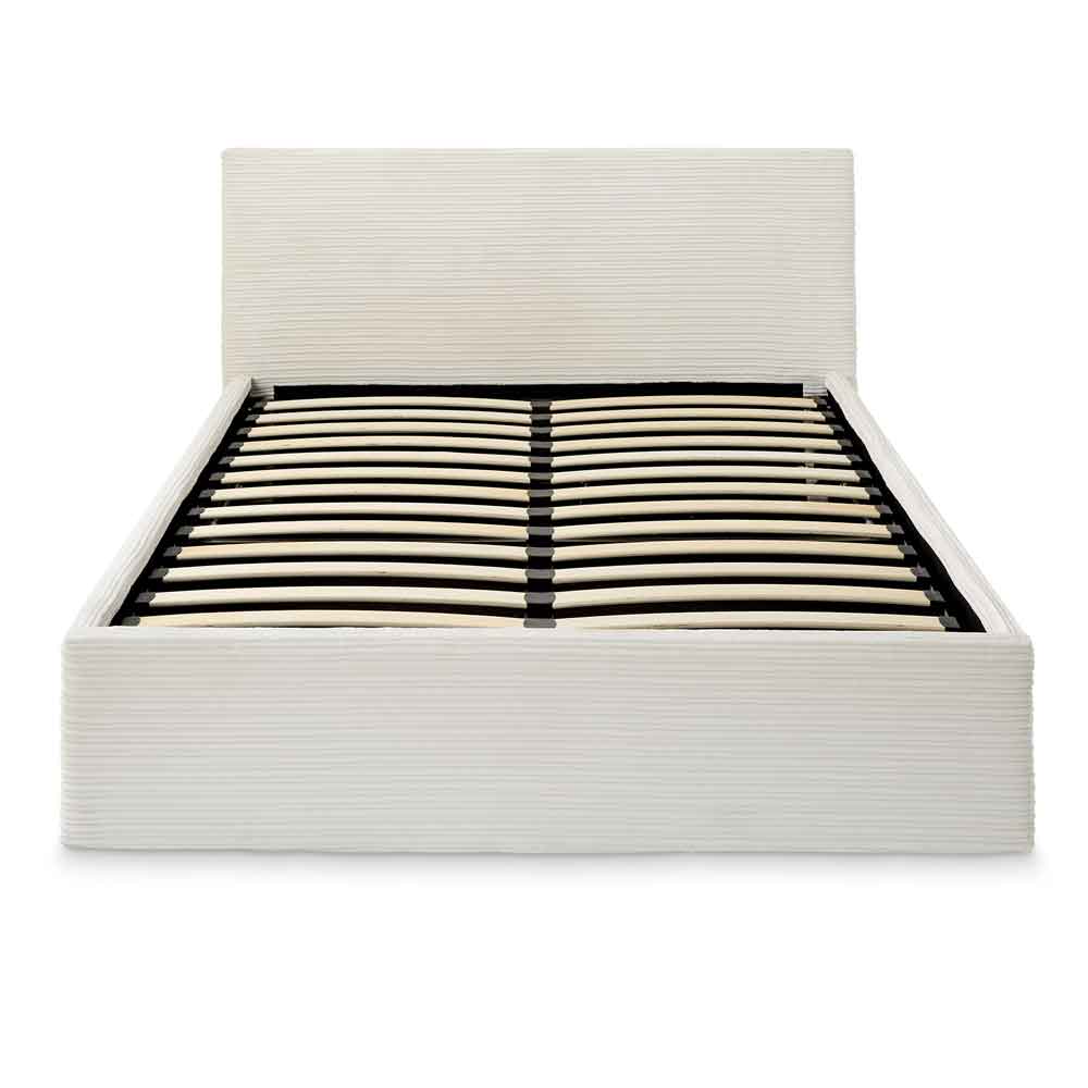 Eltham End Lift Fabric Ottoman Storage Double Bed in Cream