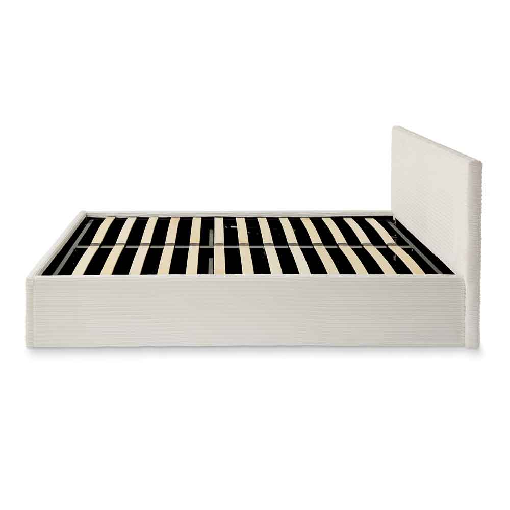 Eltham End Lift Fabric Ottoman Storage Double Bed in Cream