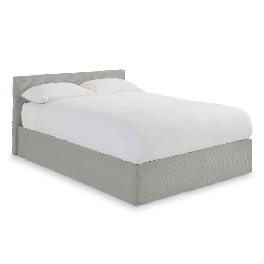 Eltham End Lift Fabric Ottoman Storage Double Bed in Grey