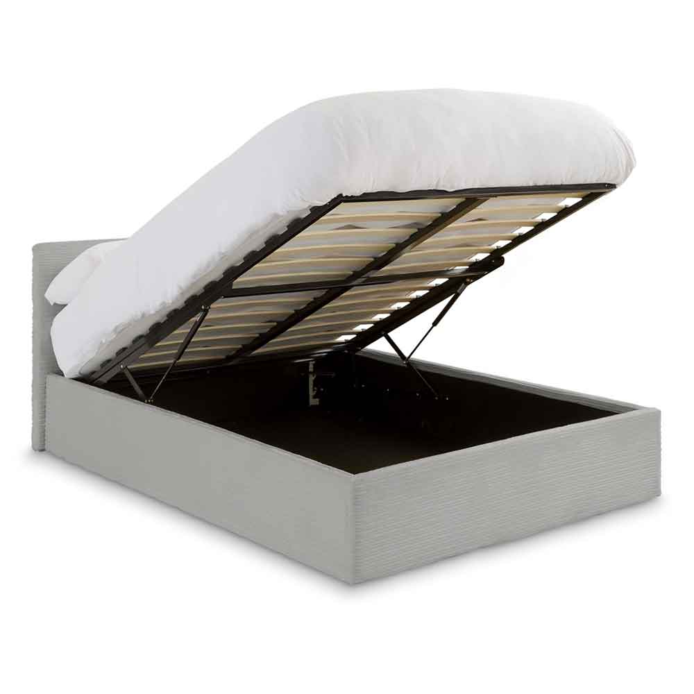 Eltham End Lift Fabric Ottoman Storage Double Bed in Grey