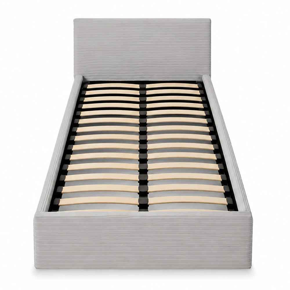 Eltham End Lift Fabric Ottoman Storage Single Bed in Grey