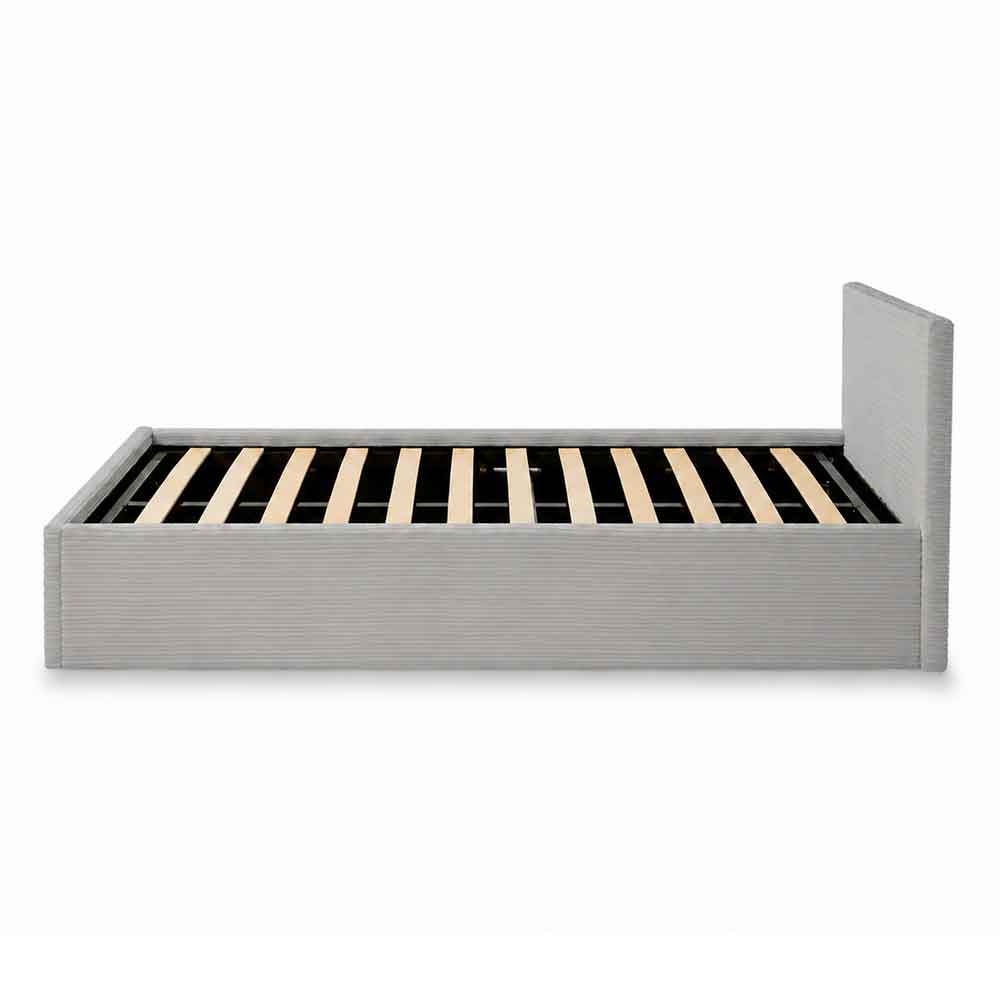 Eltham End Lift Fabric Ottoman Storage Single Bed in Grey
