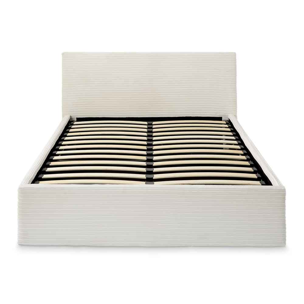 Eltham End Lift Fabric Ottoman Storage Small Double Bed in Cream