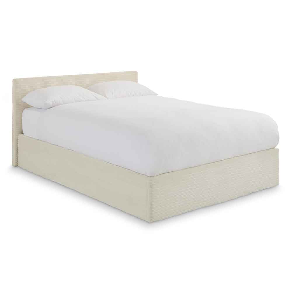 Eltham End Lift Fabric Ottoman Storage Small Double Bed in Cream
