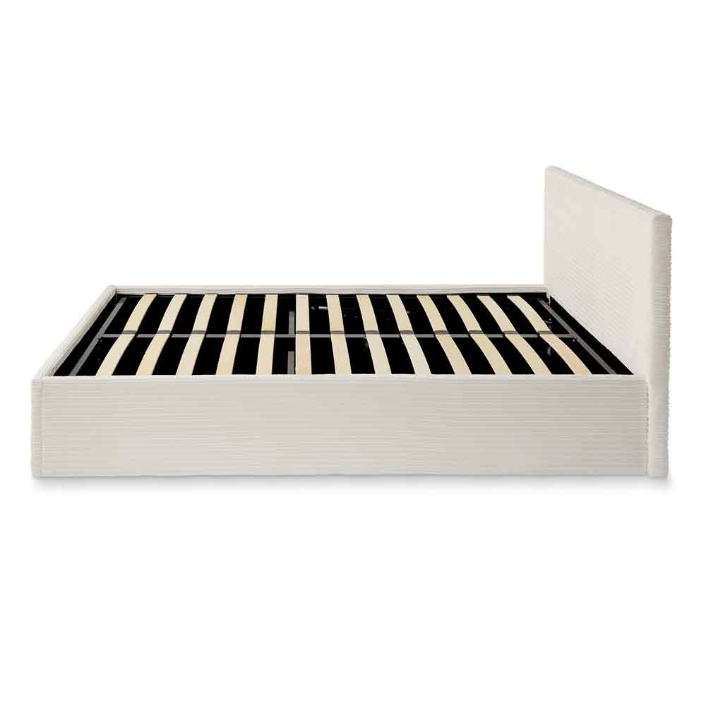 Eltham End Lift Fabric Ottoman Storage Small Double Bed in Cream