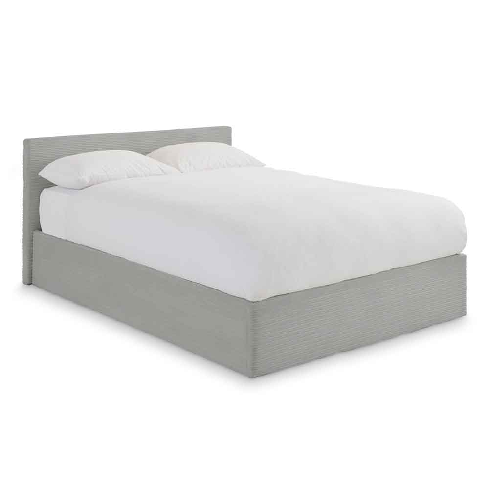 Eltham End Lift Fabric Ottoman Storage Small Double Bed in Grey