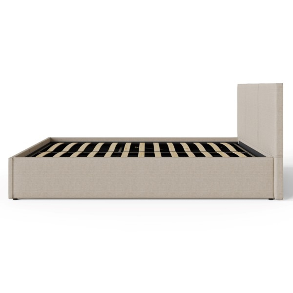 Eltham End Lift Fabric Ottoman Double Bed In Natural