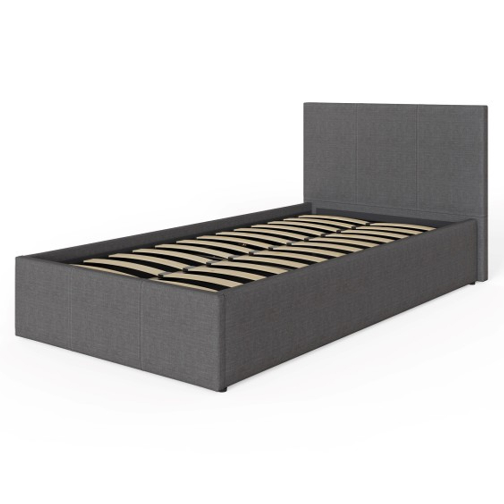 Eltham End Lift Fabric Ottoman Single Bed In Grey