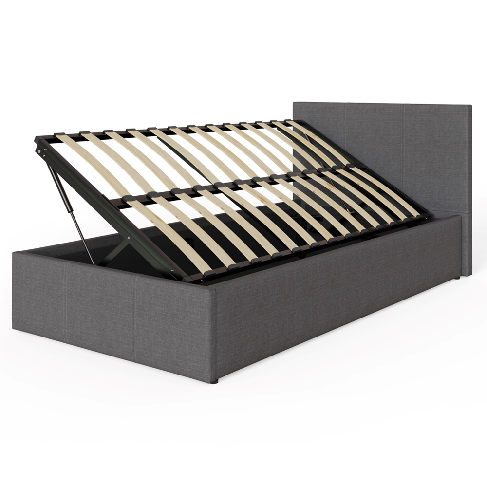 Eltham Side Lift Fabric Ottoman Single Bed In Grey