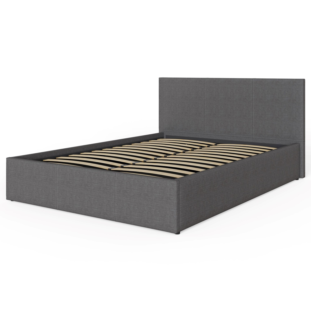 Eltham Side Lift Fabric Ottoman Small Double Bed In Grey