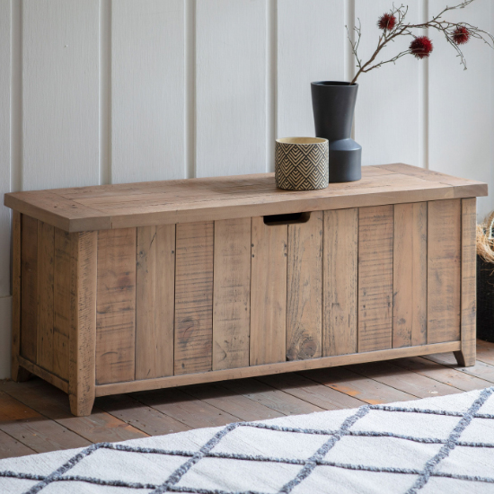 Read more about Elvedon wooden hallway storage bench in natural