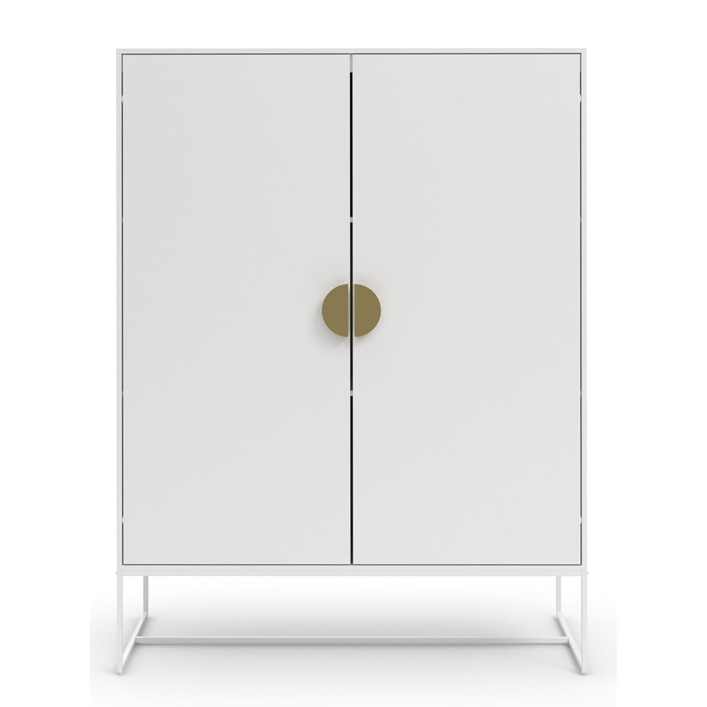 Elvian Wooden Storage Cabinet with 2 Doors in White
