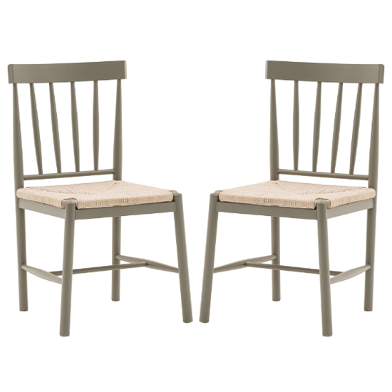 Elvira Prairie Wooden Dining Chairs With Rope Seat In Pair Furniture