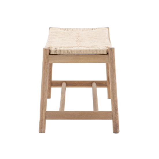 Elvira Wooden Dining Bench With Rope Seat In Natural