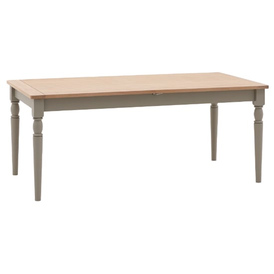 Photo of Elvira wooden extending dining table in oak and prairie