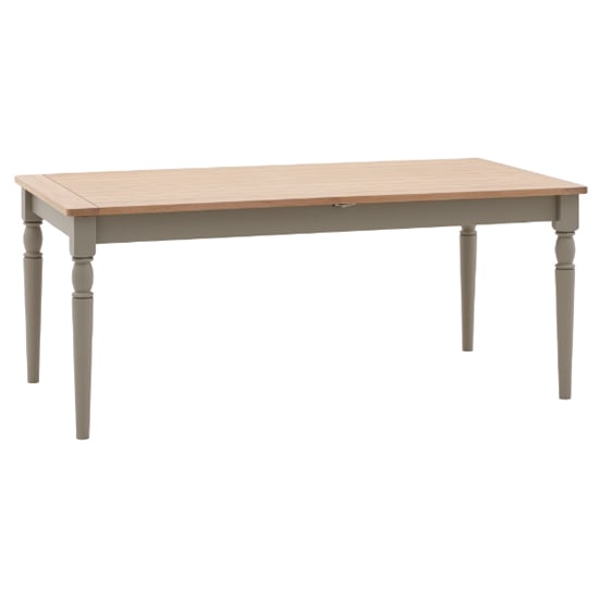 Elvira Wooden Extending Dining Table In Oak And Prairie