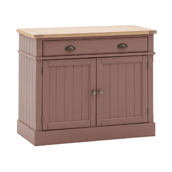 Read more about Elvira wooden sideboard with 2 doors 2 drawers in clay and oak