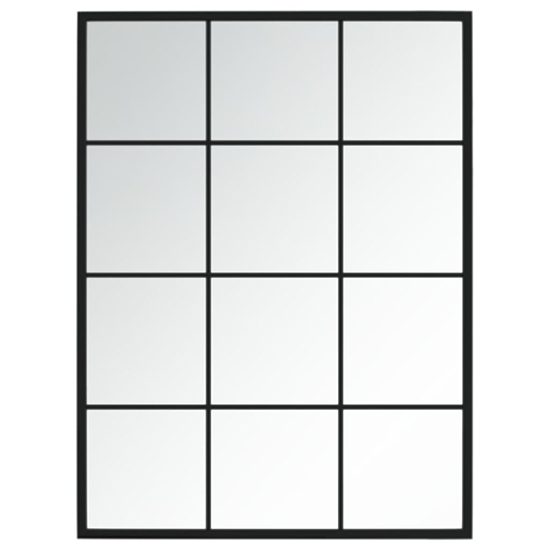 Briana Large Wall Mirror With Black Metal Frame Furniture in Fashion