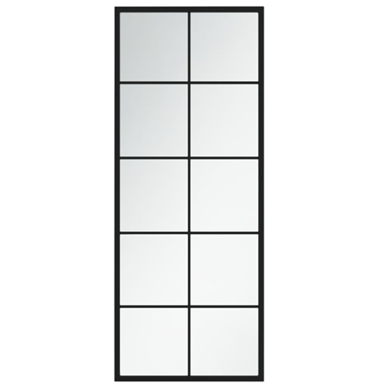 Briana Rectangular Small Wall Mirror With Black Metal Frame_2