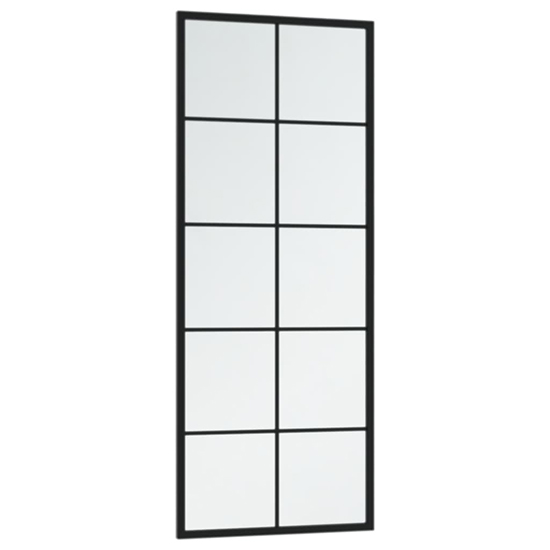 Briana Rectangular Small Wall Mirror With Black Metal Frame_3
