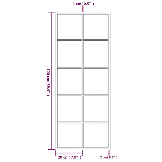Briana Rectangular Small Wall Mirror With Black Metal Frame_4