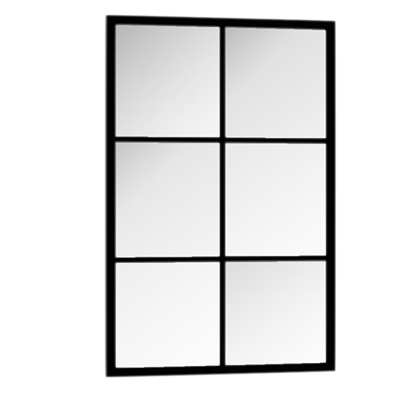 Briana Small Wall Mirror With Black Metal Frame