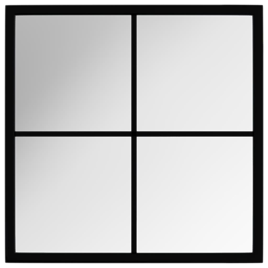 Briana Square Wall Mirror With Black Metal Frame
