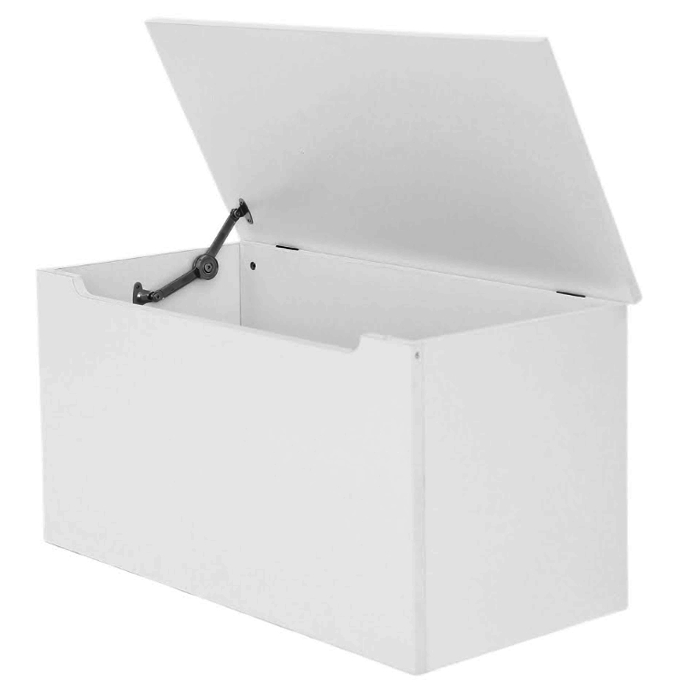 Elvoro Wooden Ottoman Storage in White