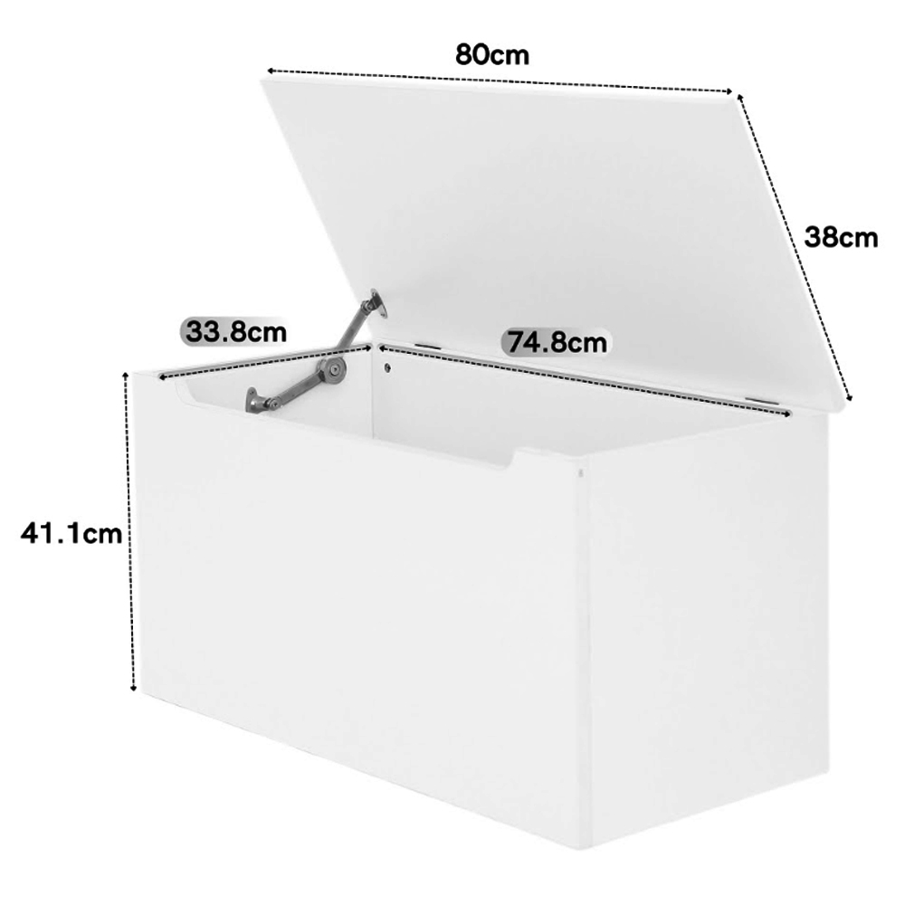 Elvoro Wooden Ottoman Storage in White