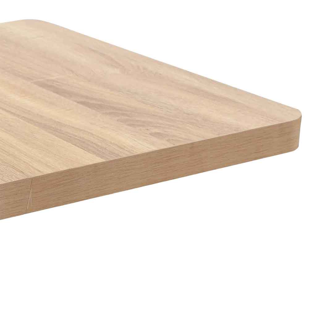 Elwood 60cm Wooden Square Bistro Table - Light Brown/Black