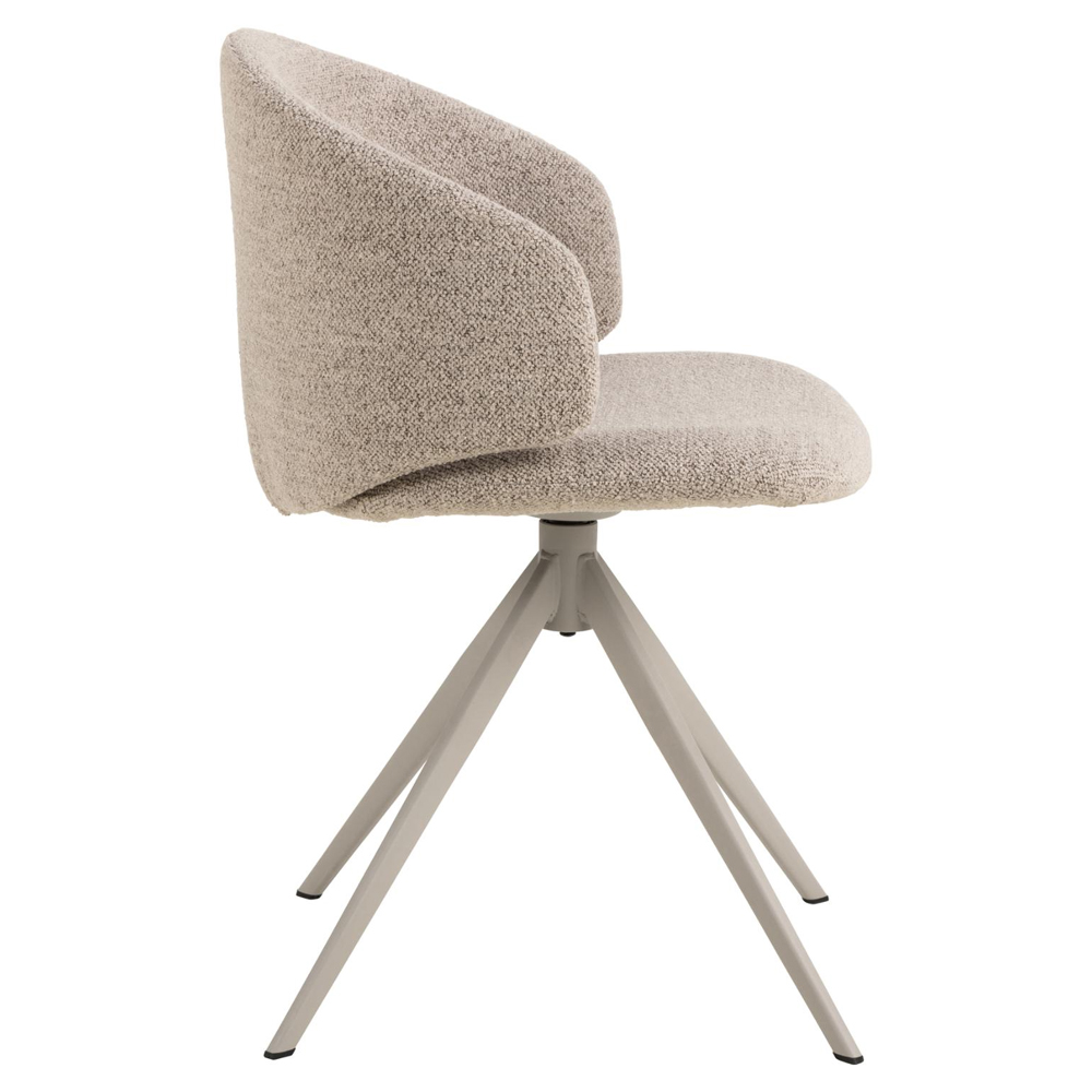 Elyria Beige Fabric Dining Chairs In Pair
