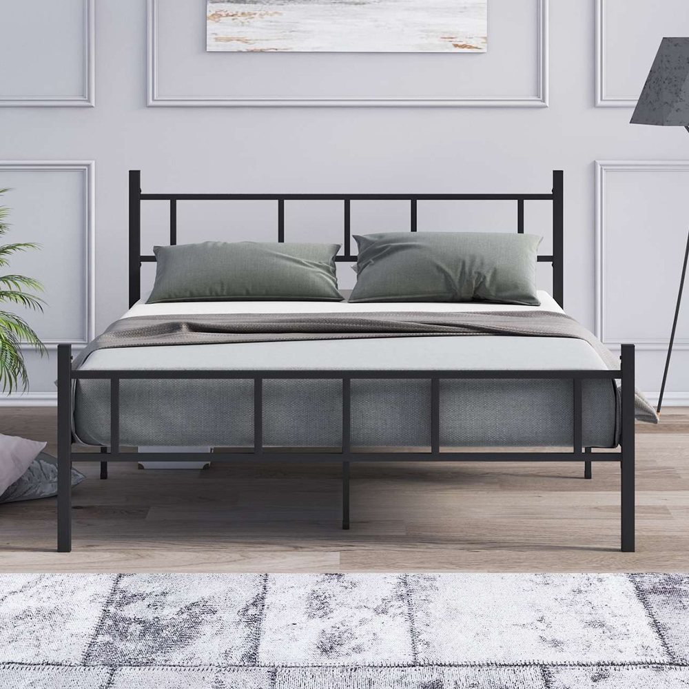 Elzano Metal Double Bed In Black