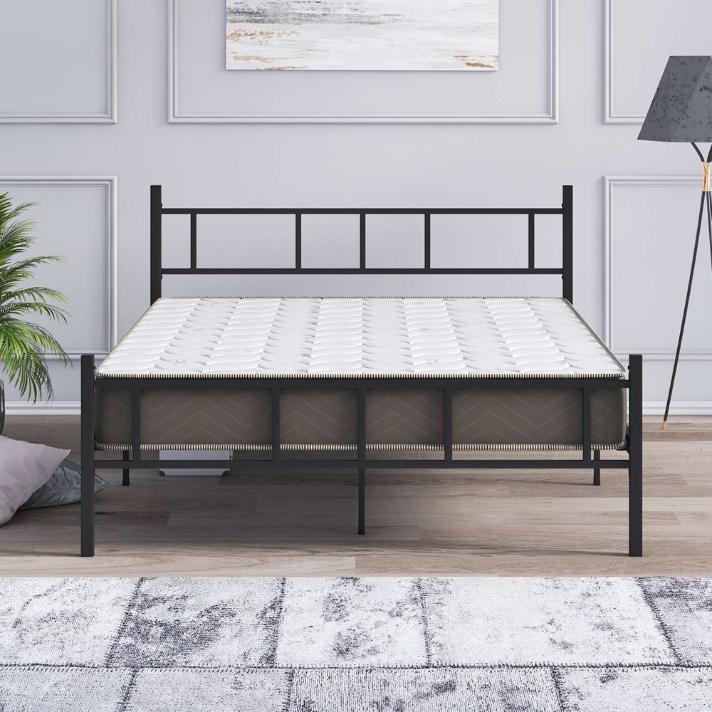 Elzano Metal Double Bed In Black