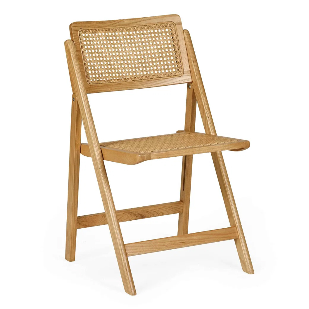 Elzario Ash Rattan Dining Chairs in Pair