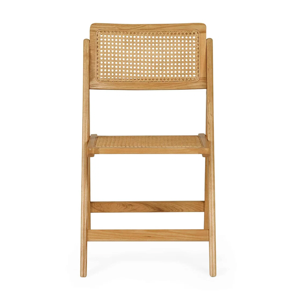 Elzario Ash Rattan Dining Chairs in Pair