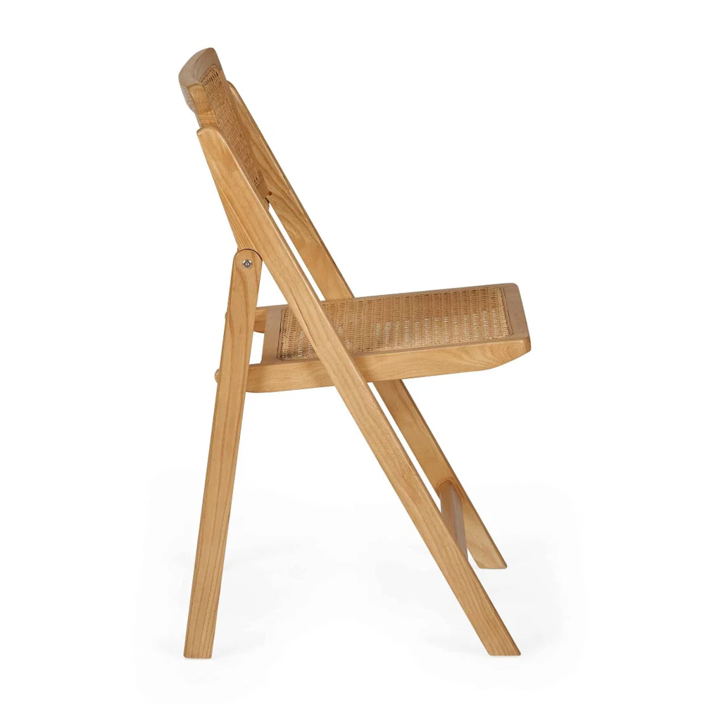 Elzario Ash Rattan Dining Chairs in Pair