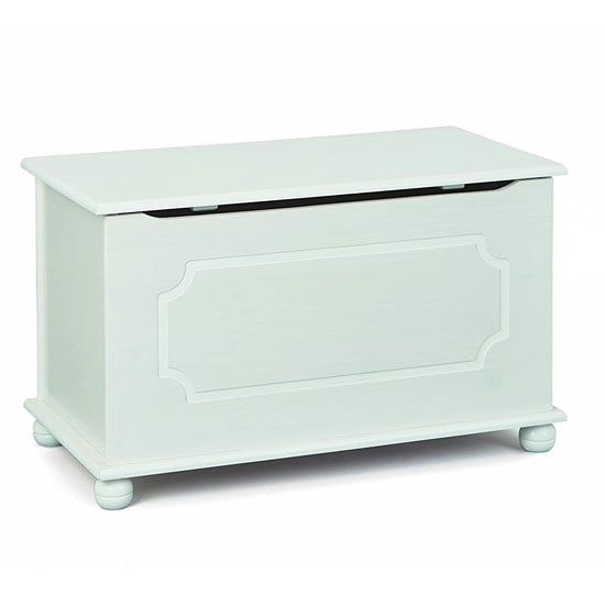 Read more about Emel wooden childrens toy box in white