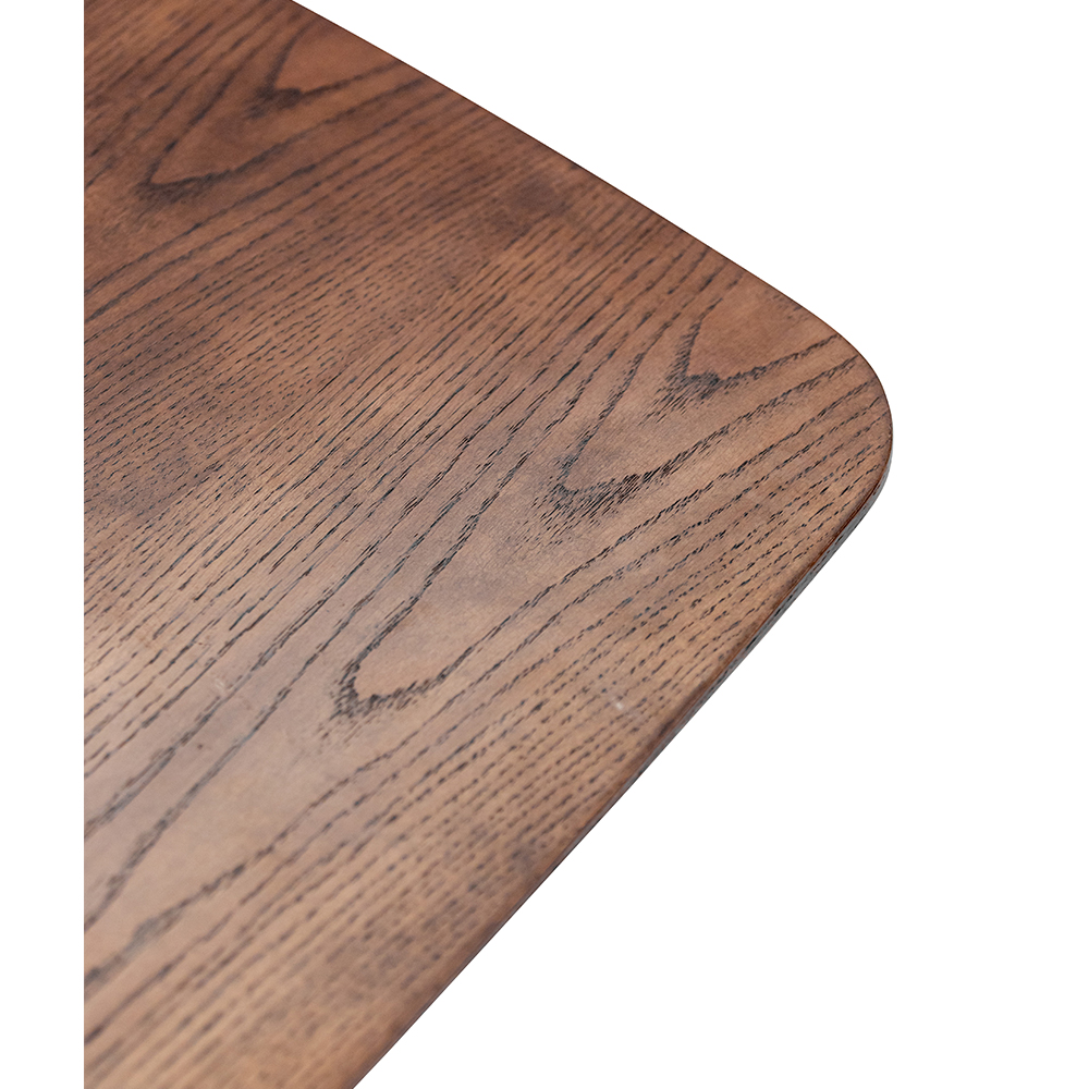 Emery Oak Veneer Dining Table with Cylindrical Base