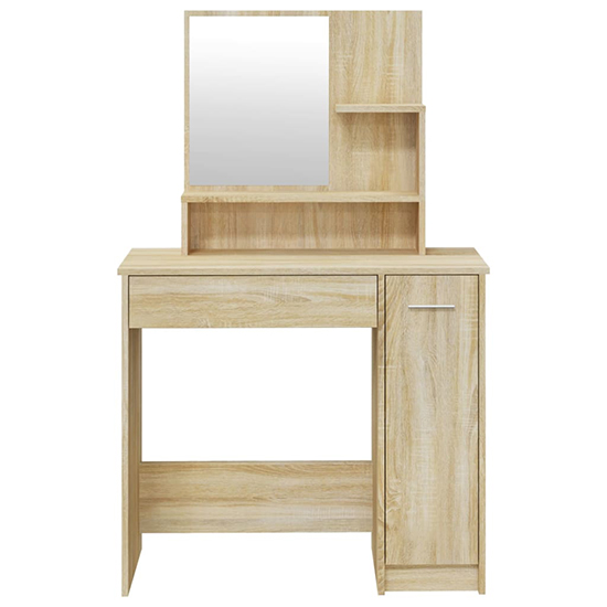 Emery Wooden Dressing Table Set In Sonoma Oak