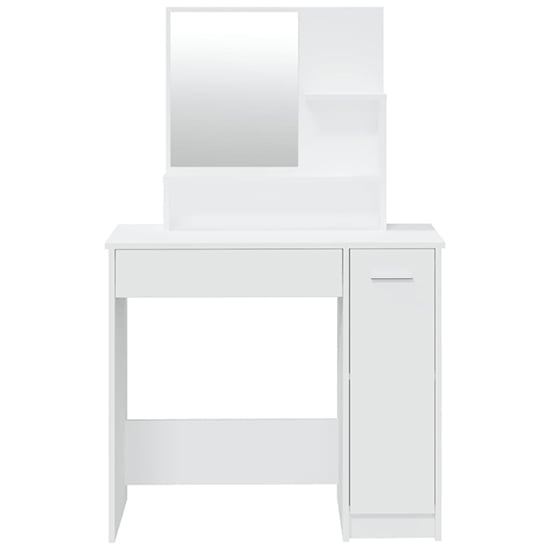 Emery Wooden Dressing Table Set In White