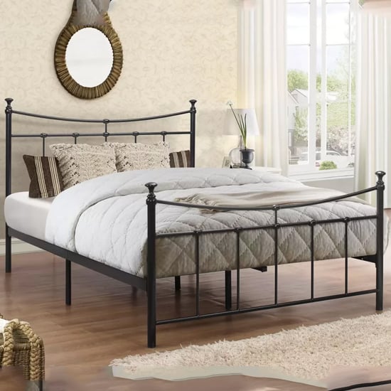 Read more about Emilia metal double bed in black