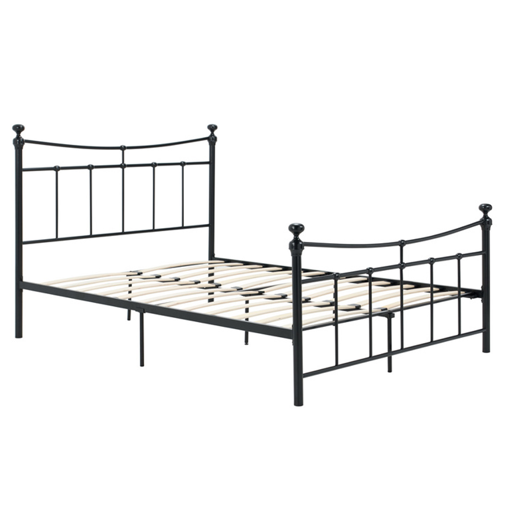 Emilia Metal Double Bed In Black