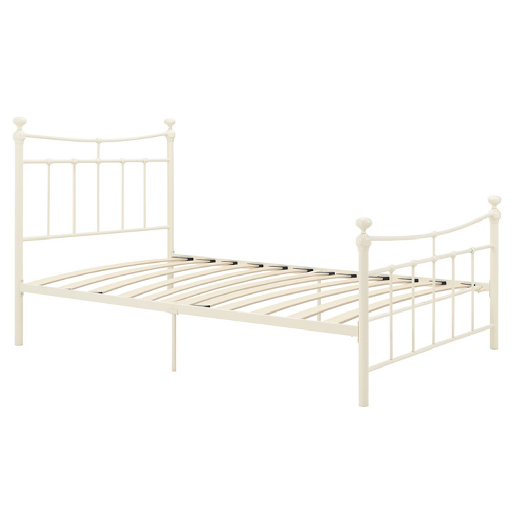 Emilia Metal Small Double Bed In Cream