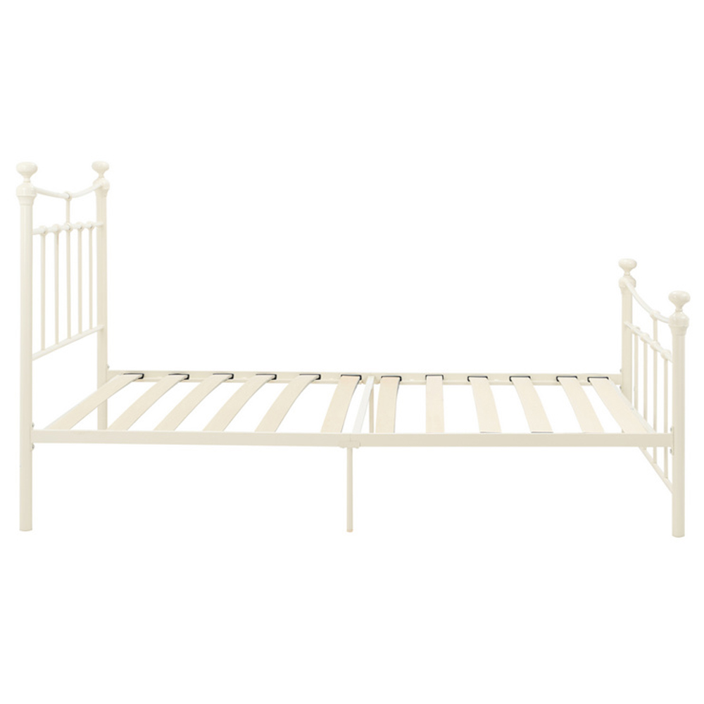 Emilia Metal Small Double Bed In Cream