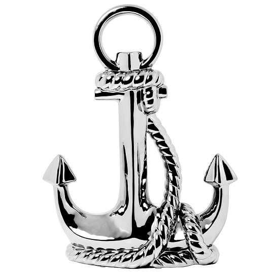 Photo of Emily contemporary ceramic anchor in silver