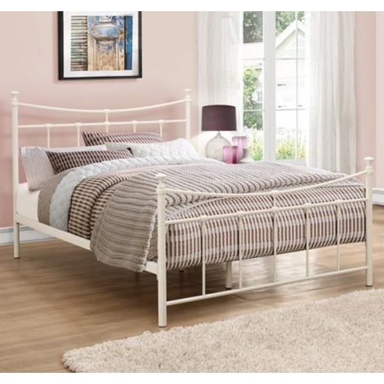 Read more about Emily steel single bed in cream